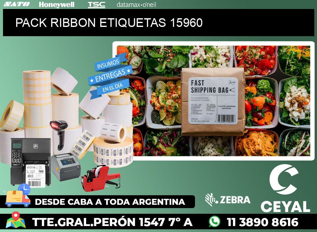 PACK RIBBON ETIQUETAS 15960