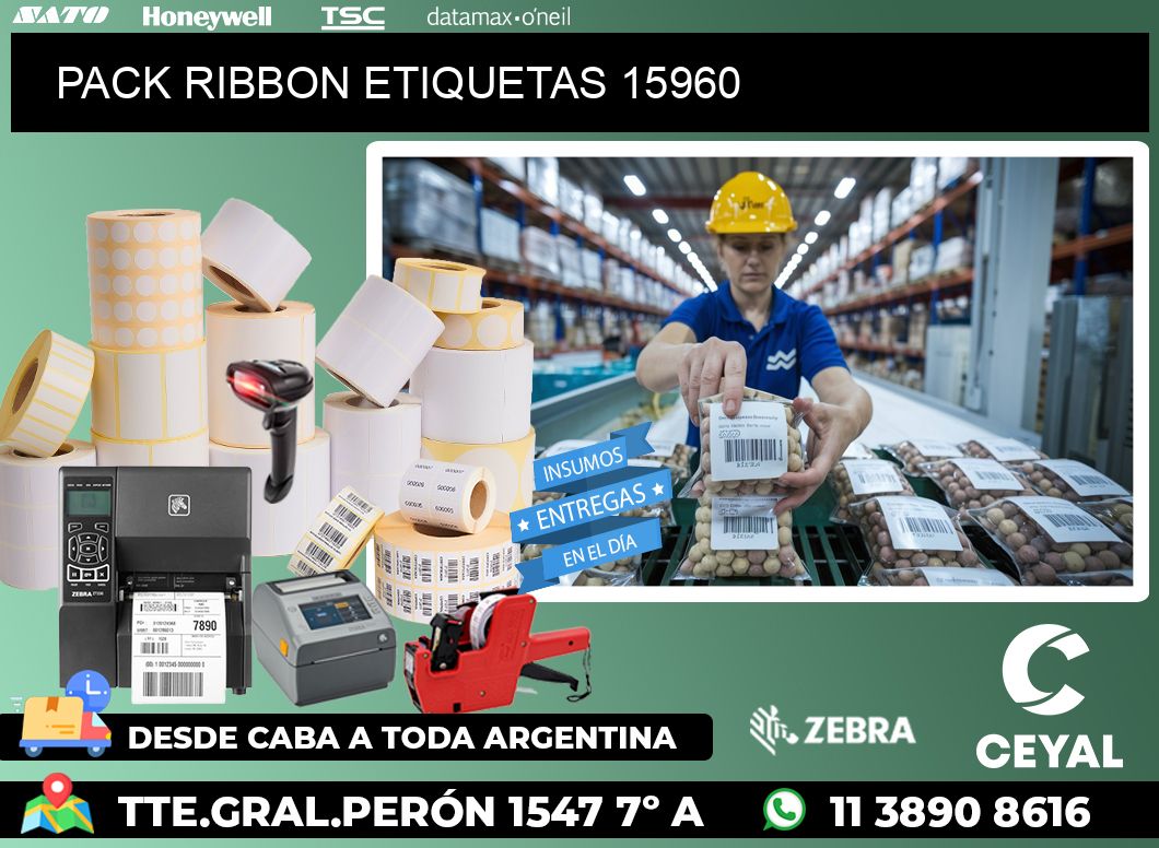 PACK RIBBON ETIQUETAS 15960