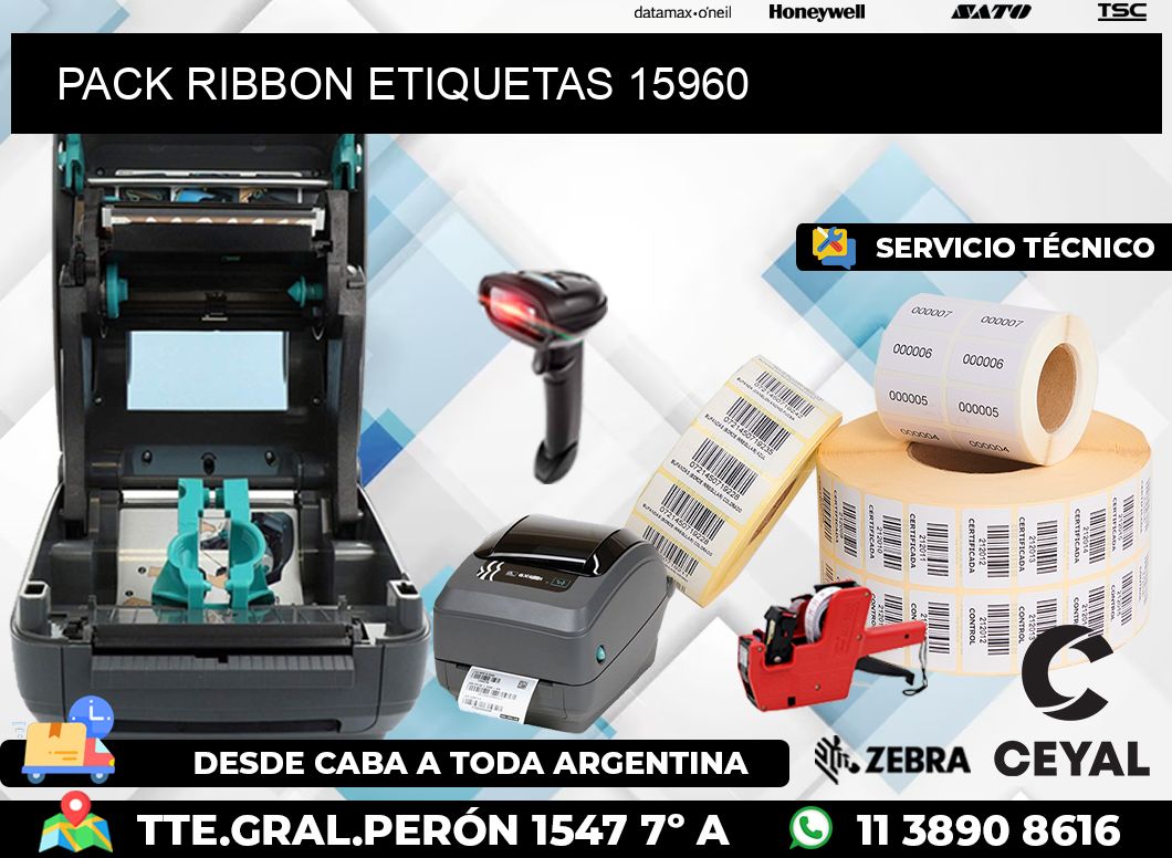 PACK RIBBON ETIQUETAS 15960