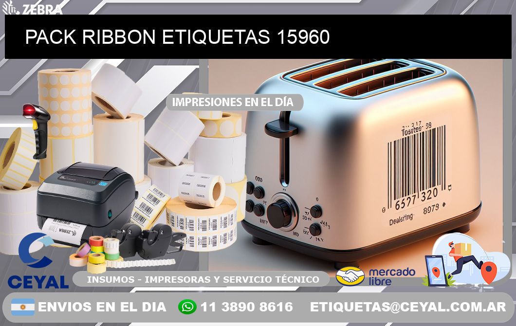 PACK RIBBON ETIQUETAS 15960