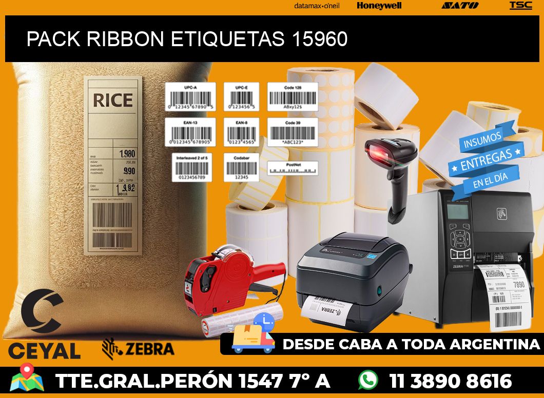 PACK RIBBON ETIQUETAS 15960