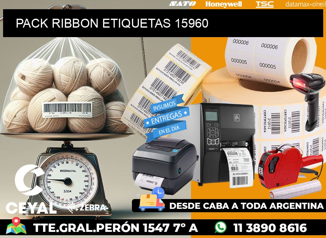 PACK RIBBON ETIQUETAS 15960