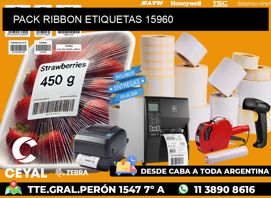 PACK RIBBON ETIQUETAS 15960