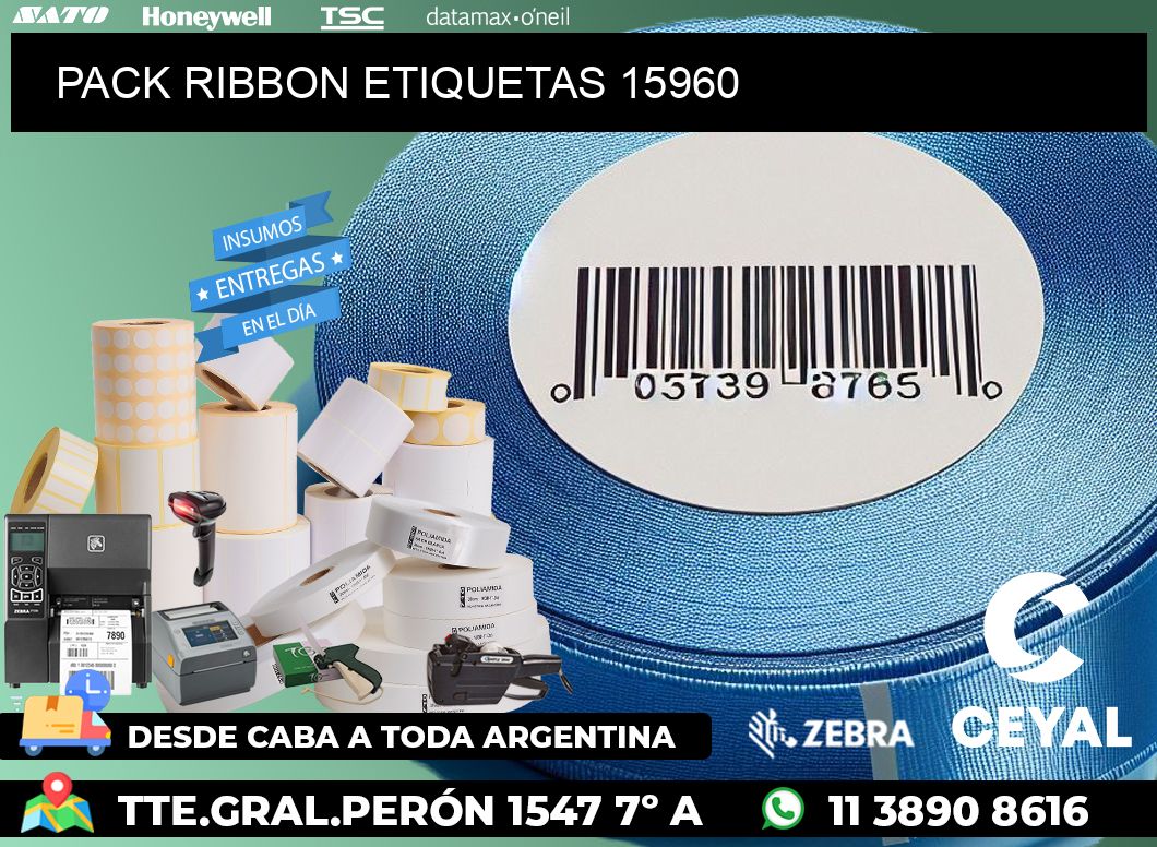 PACK RIBBON ETIQUETAS 15960