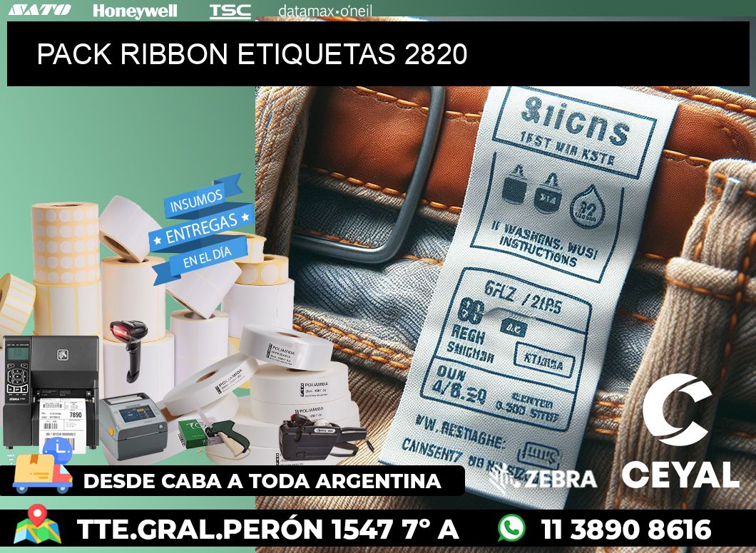 PACK RIBBON ETIQUETAS 2820