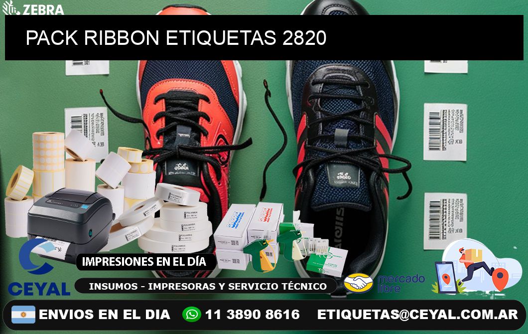 PACK RIBBON ETIQUETAS 2820