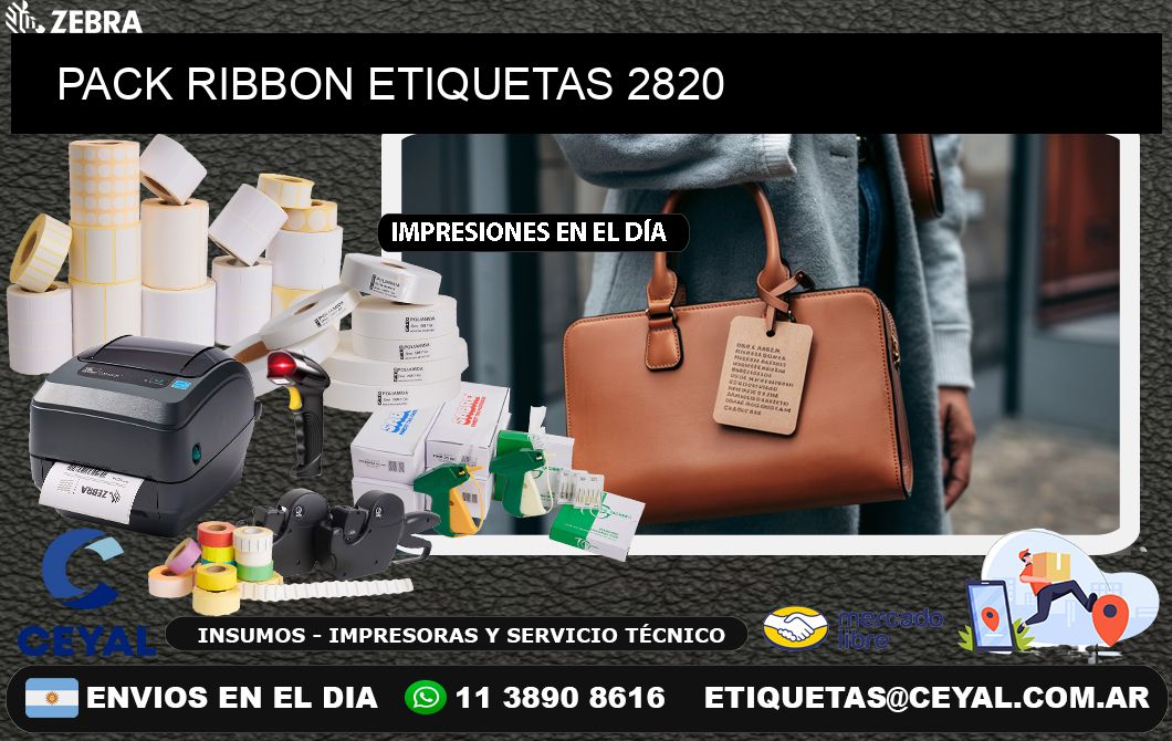 PACK RIBBON ETIQUETAS 2820