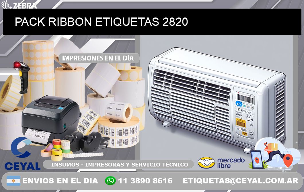 PACK RIBBON ETIQUETAS 2820