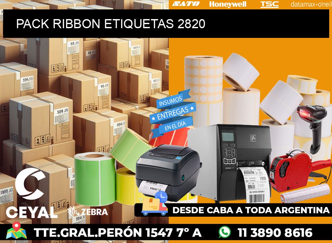 PACK RIBBON ETIQUETAS 2820