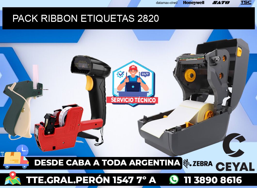 PACK RIBBON ETIQUETAS 2820