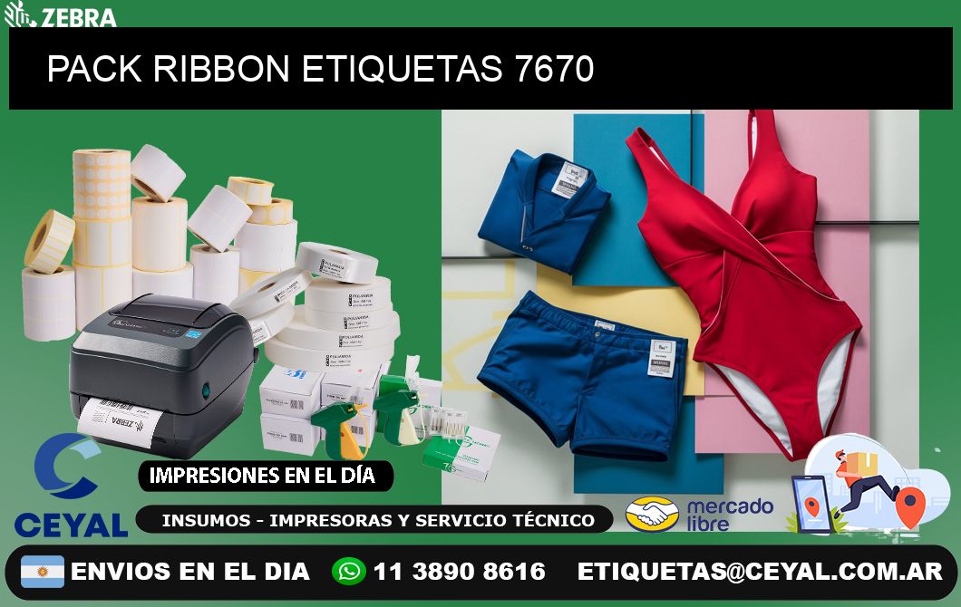 PACK RIBBON ETIQUETAS 7670