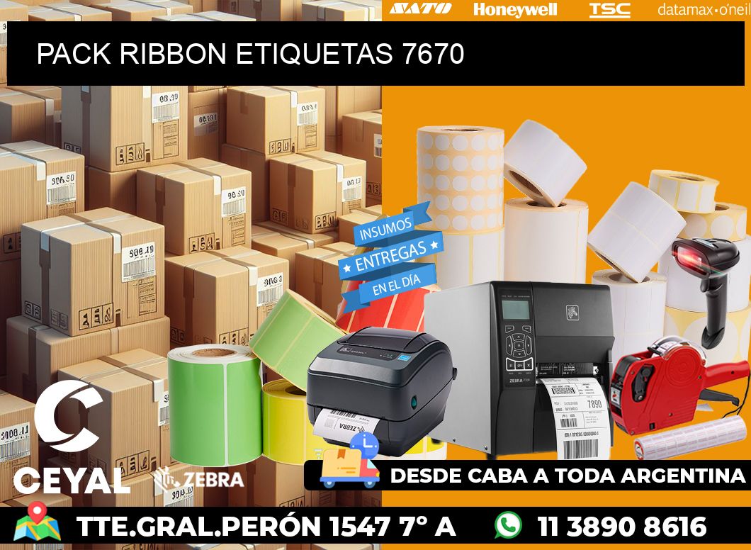 PACK RIBBON ETIQUETAS 7670