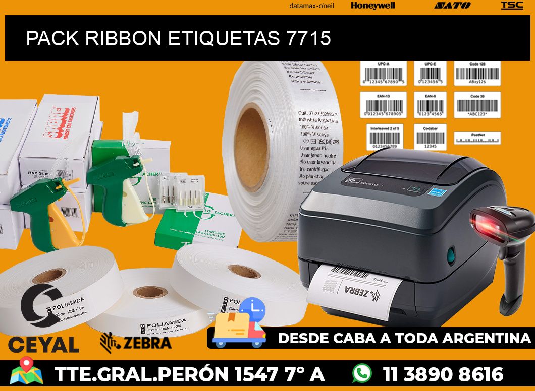 PACK RIBBON ETIQUETAS 7715