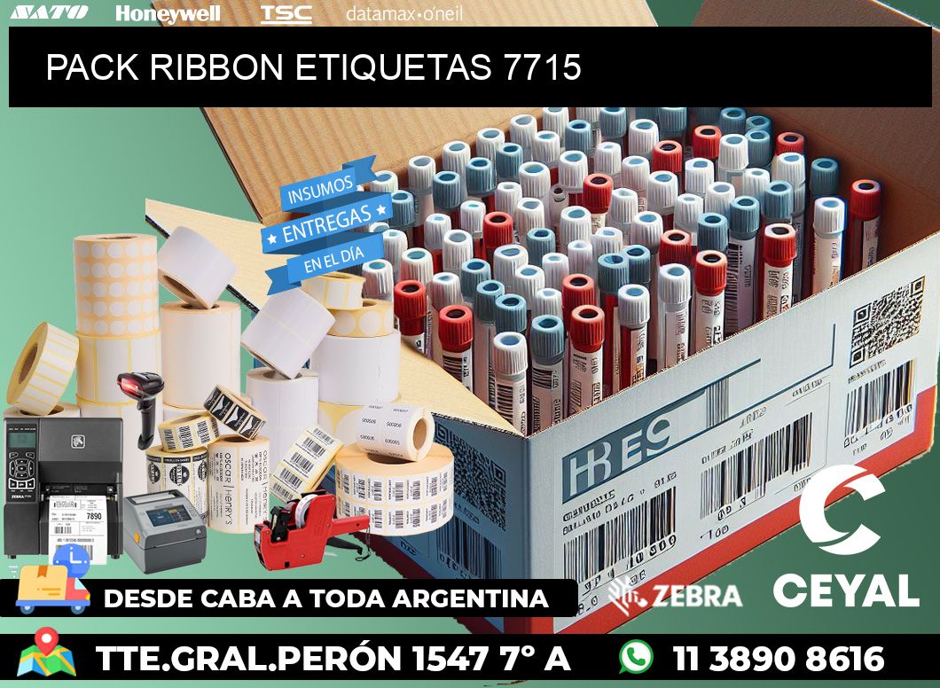 PACK RIBBON ETIQUETAS 7715