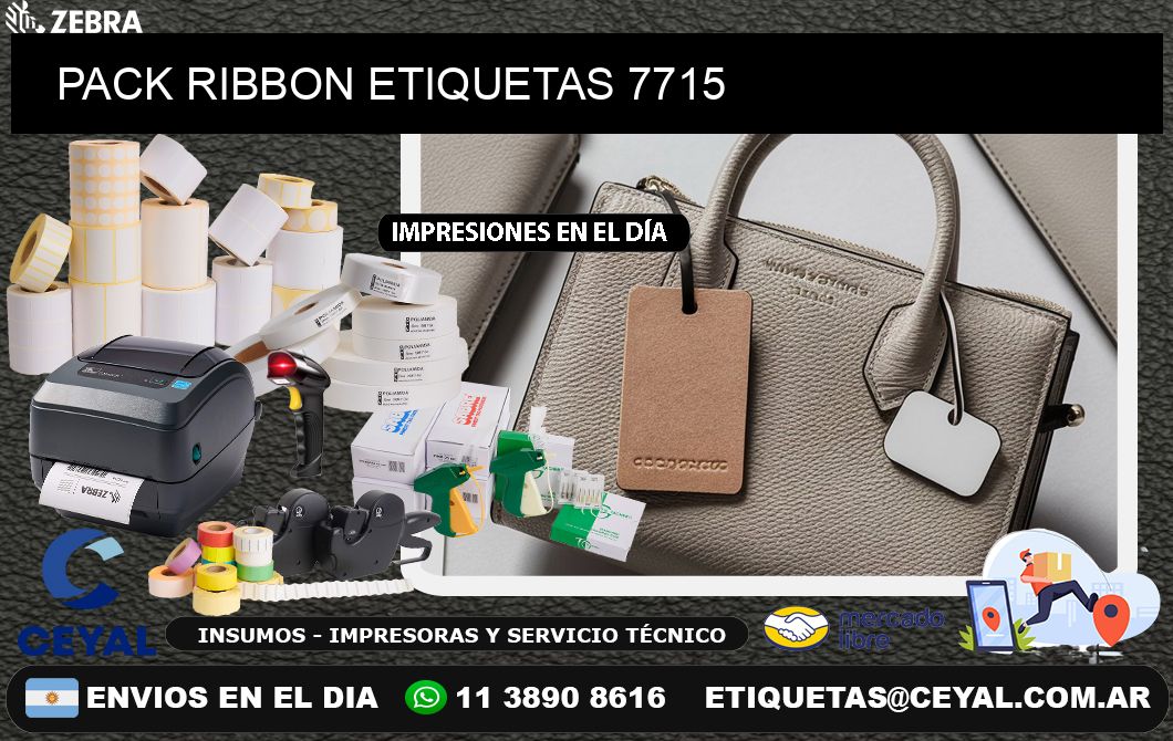 PACK RIBBON ETIQUETAS 7715