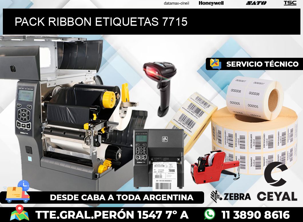 PACK RIBBON ETIQUETAS 7715