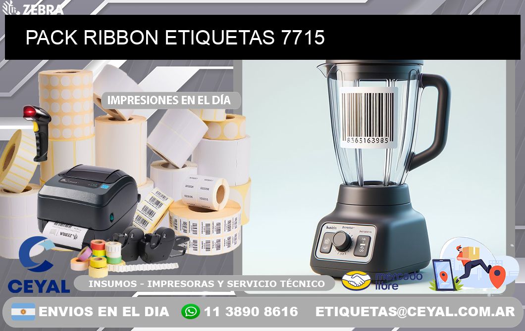 PACK RIBBON ETIQUETAS 7715