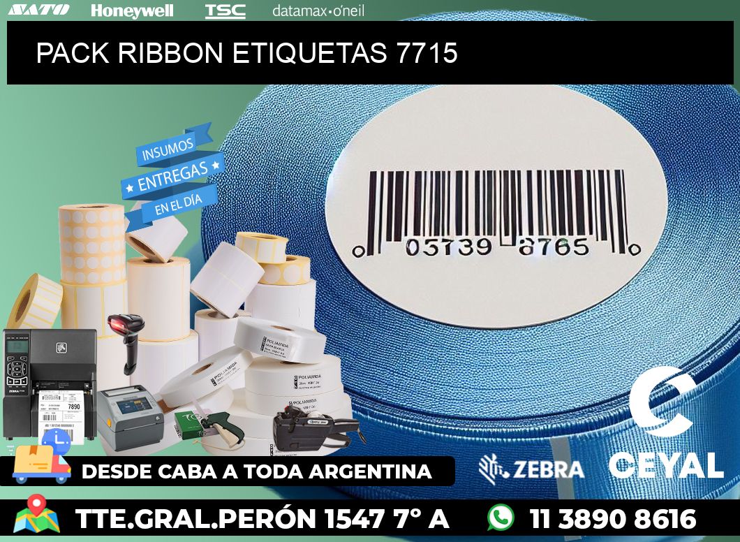 PACK RIBBON ETIQUETAS 7715