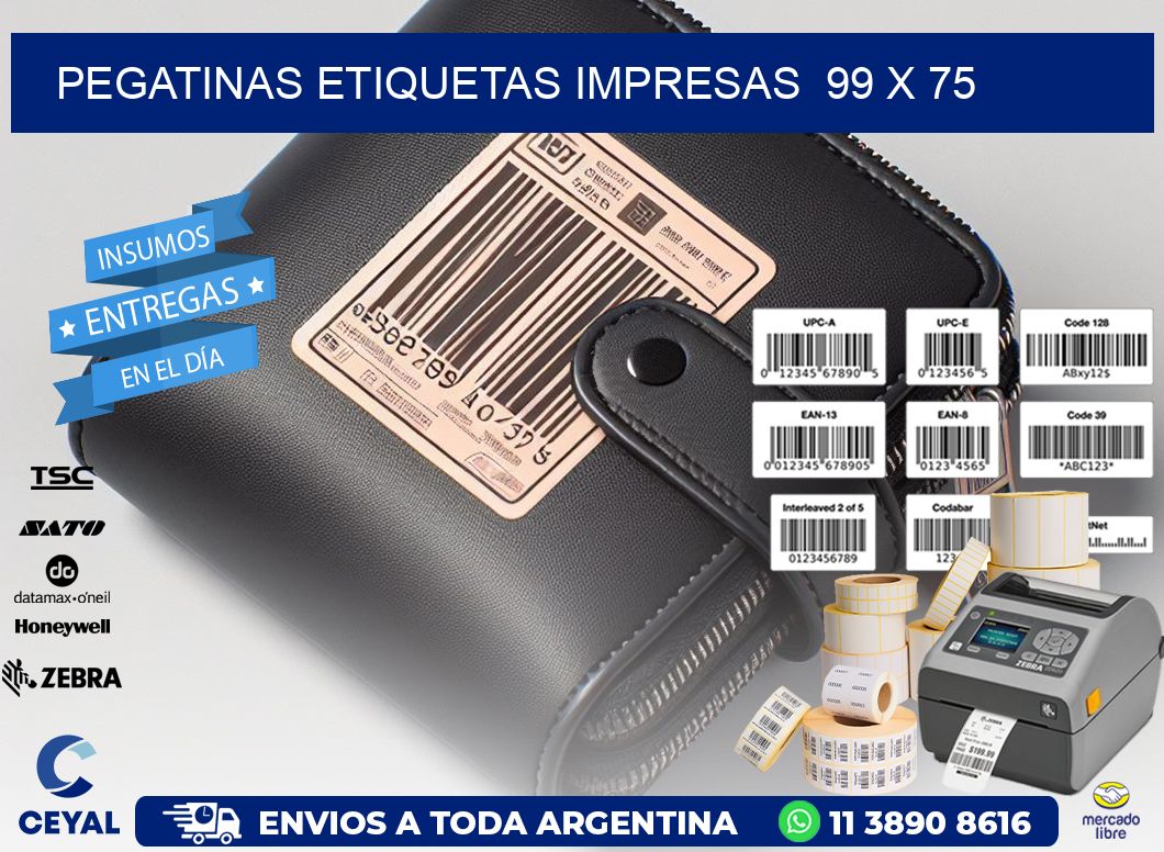 PEGATINAS ETIQUETAS IMPRESAS  99 x 75