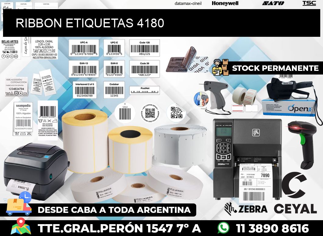 RIBBON ETIQUETAS 4180