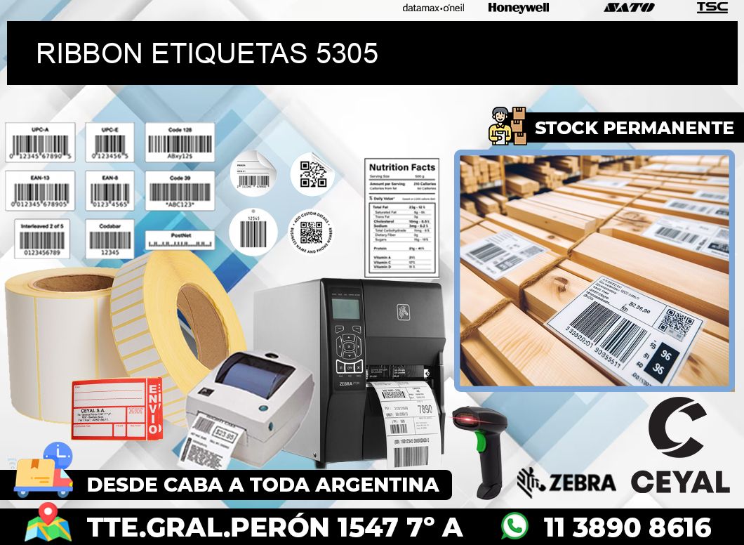 RIBBON ETIQUETAS 5305