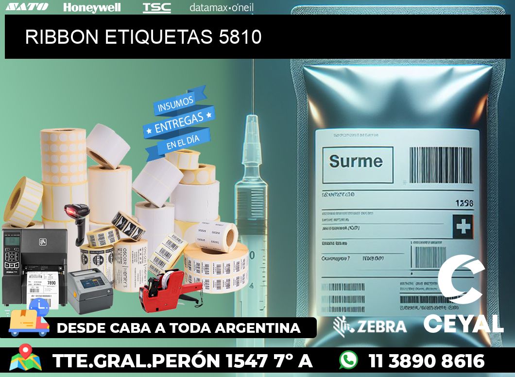 RIBBON ETIQUETAS 5810