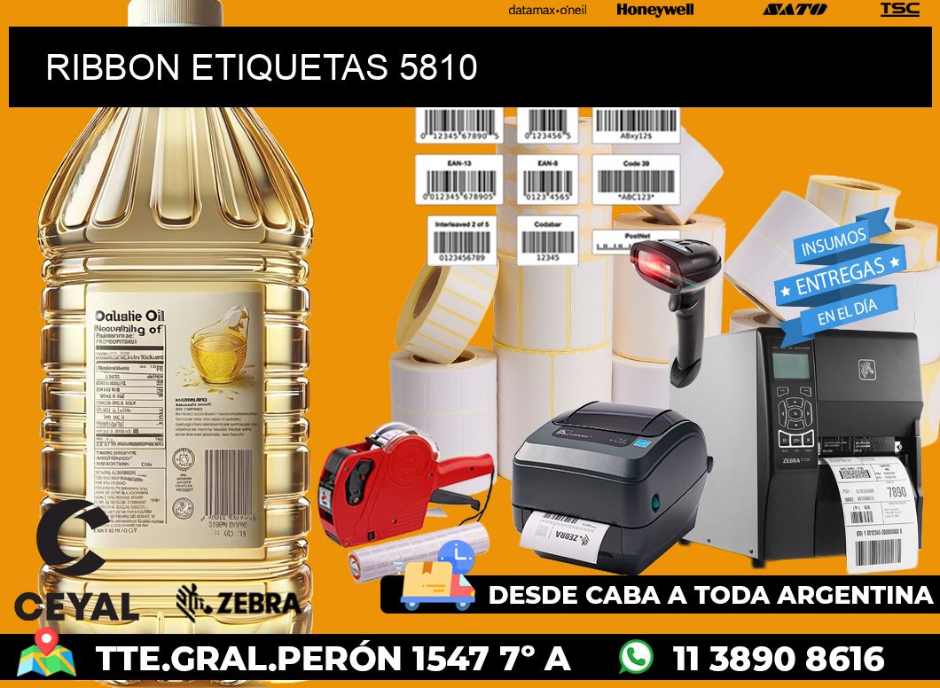 RIBBON ETIQUETAS 5810