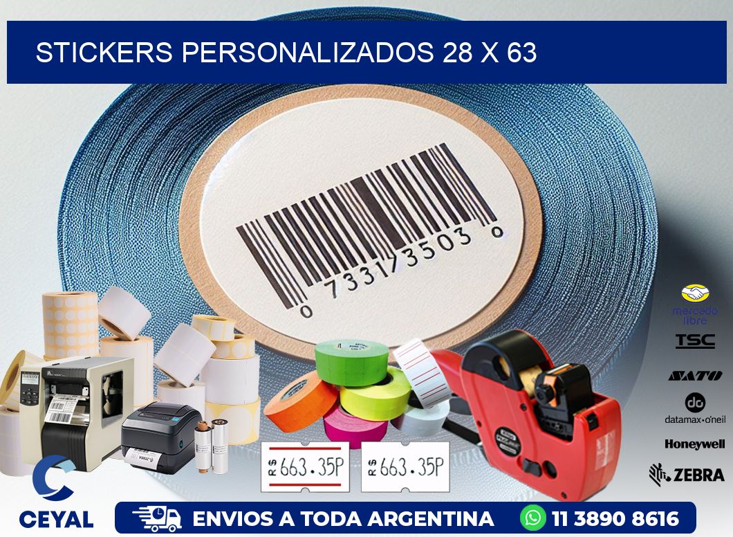 STICKERS PERSONALIZADOS 28 x 63