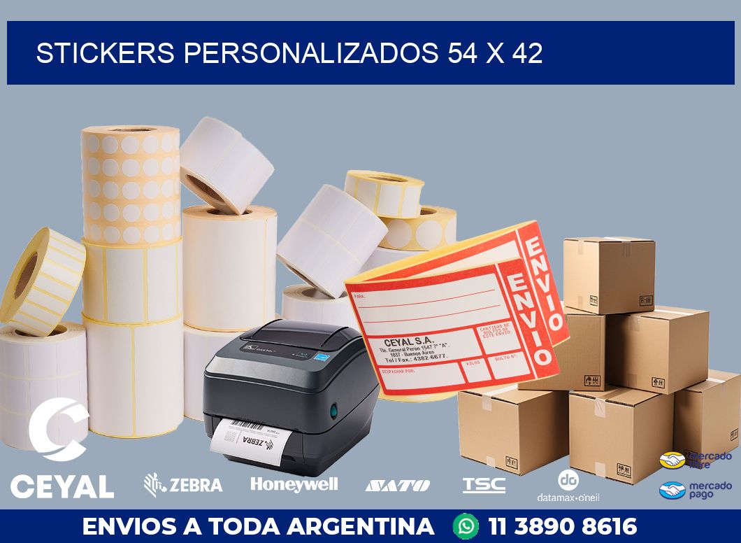 STICKERS PERSONALIZADOS 54 x 42