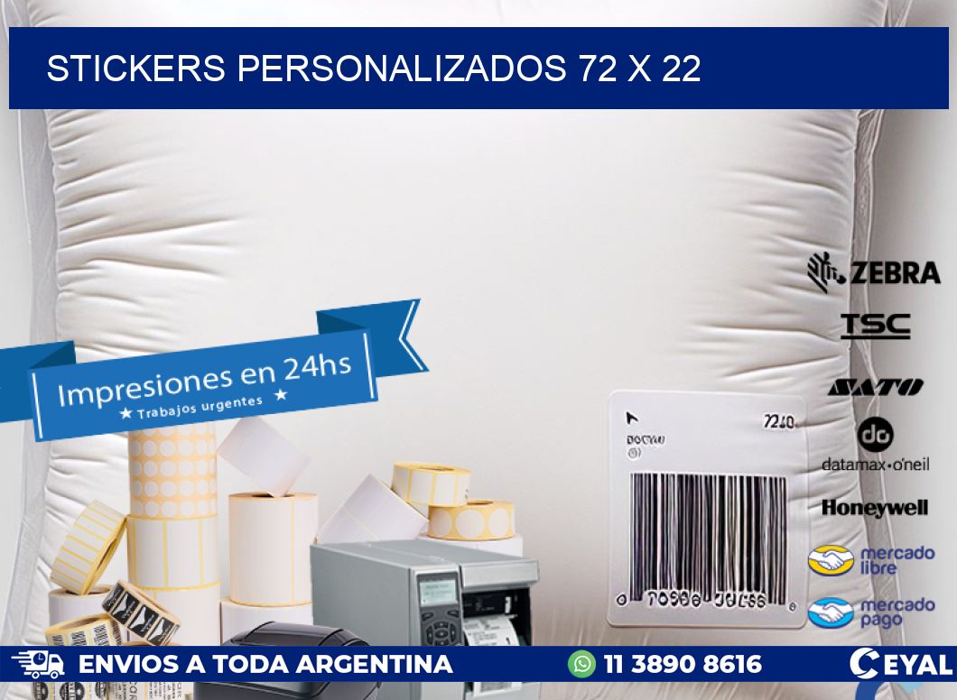 STICKERS PERSONALIZADOS 72 x 22