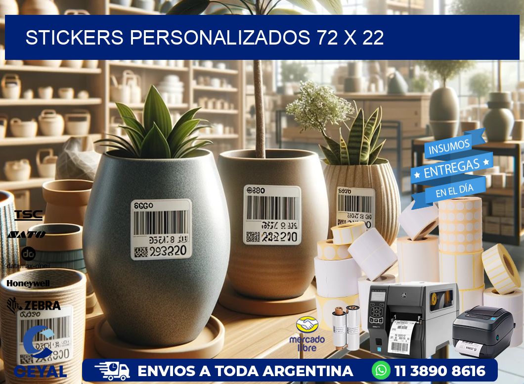 STICKERS PERSONALIZADOS 72 x 22