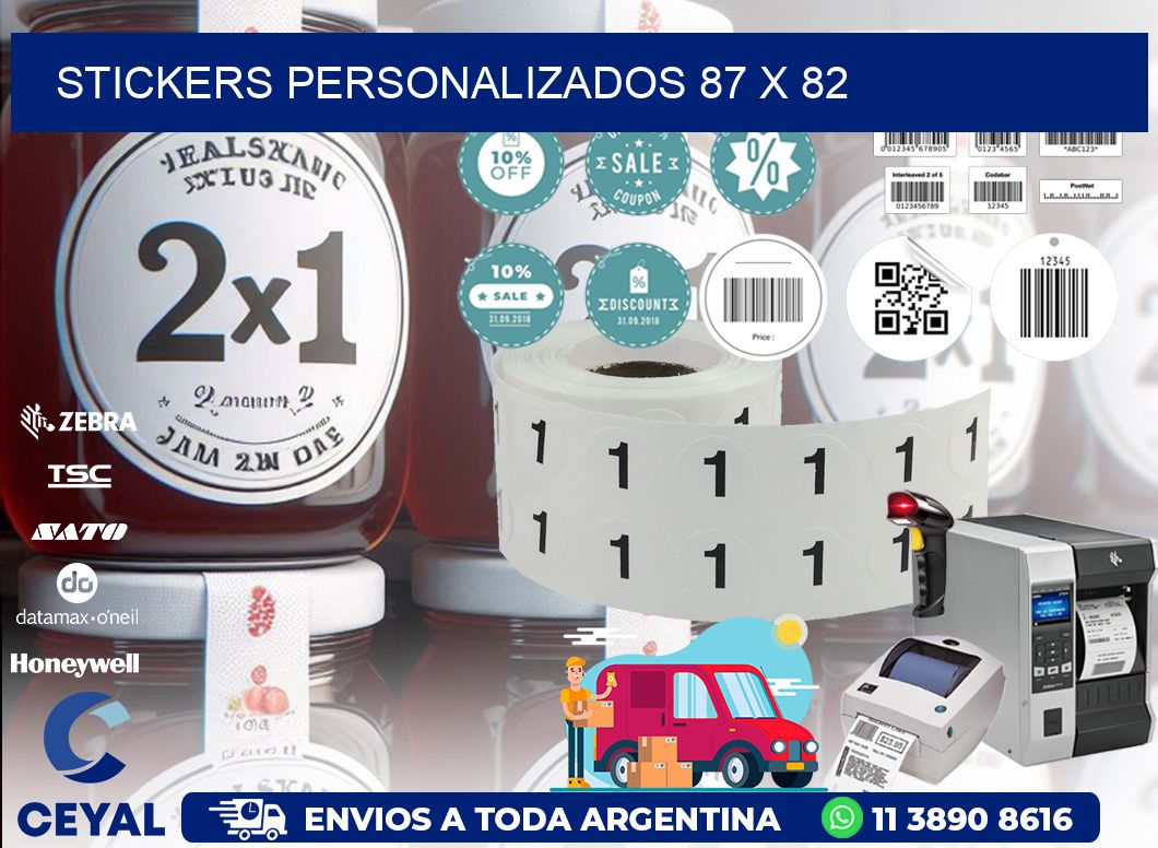 STICKERS PERSONALIZADOS 87 x 82