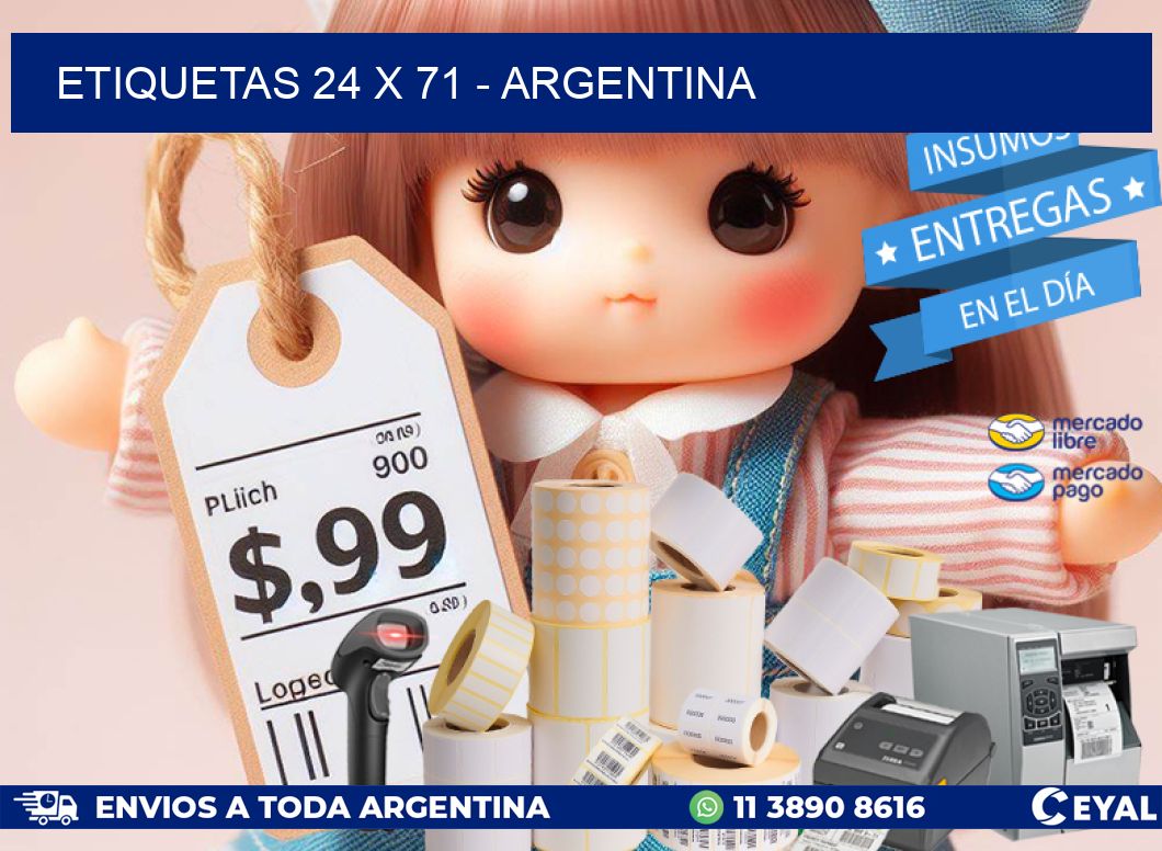 ETIQUETAS 24 x 71 - ARGENTINA