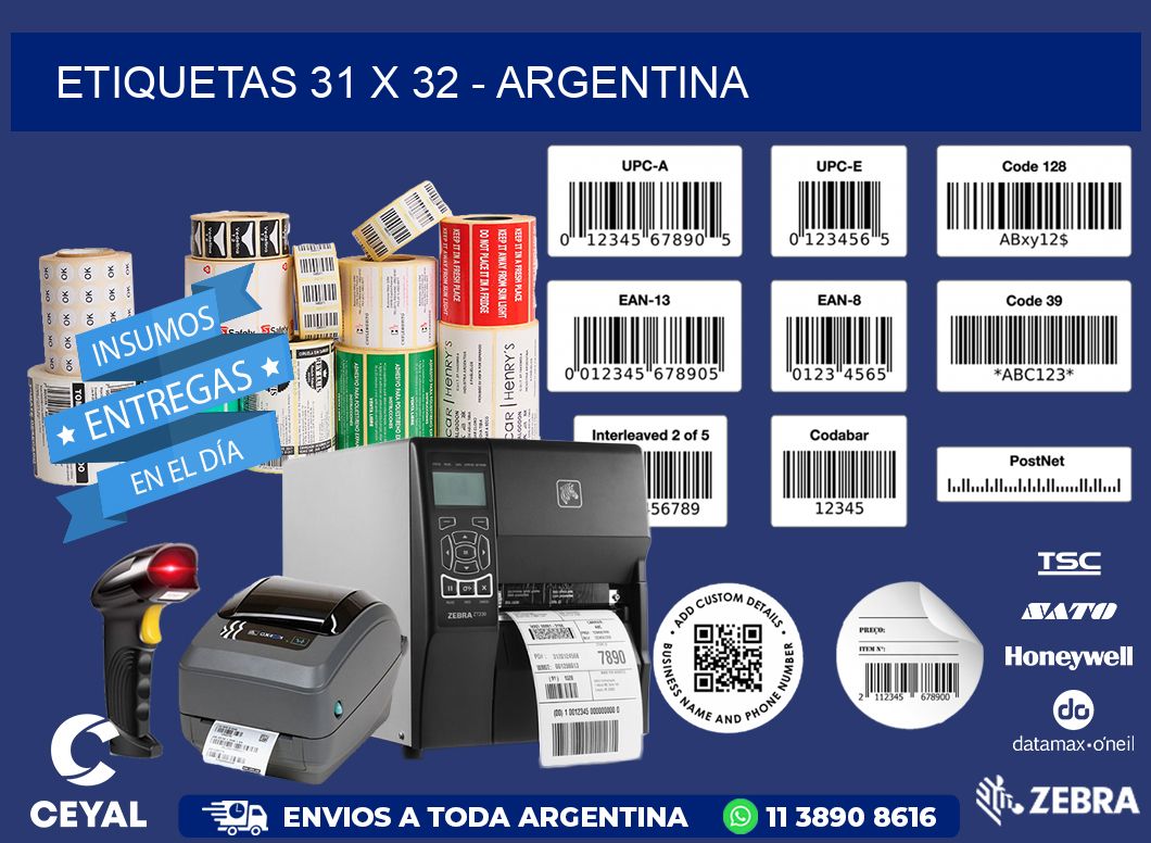 ETIQUETAS 31 x 32 - ARGENTINA