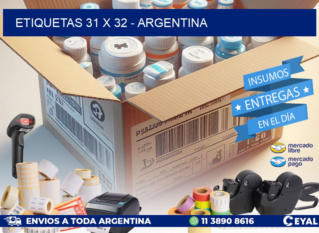 ETIQUETAS 31 x 32 - ARGENTINA