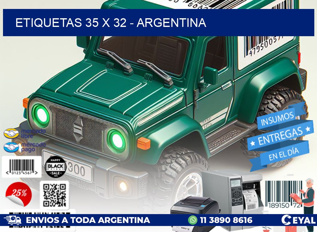ETIQUETAS 35 x 32 - ARGENTINA