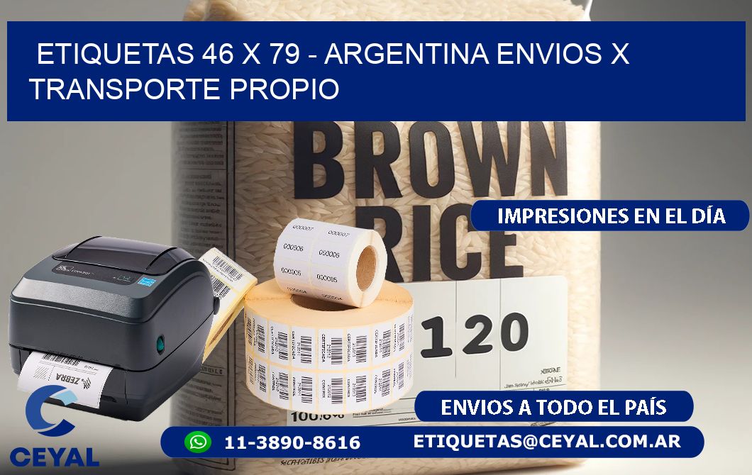 ETIQUETAS 46 x 79 - ARGENTINA ENVIOS X TRANSPORTE PROPIO