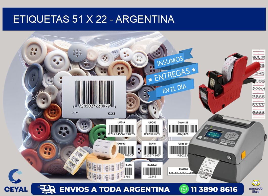 ETIQUETAS 51 x 22 - ARGENTINA