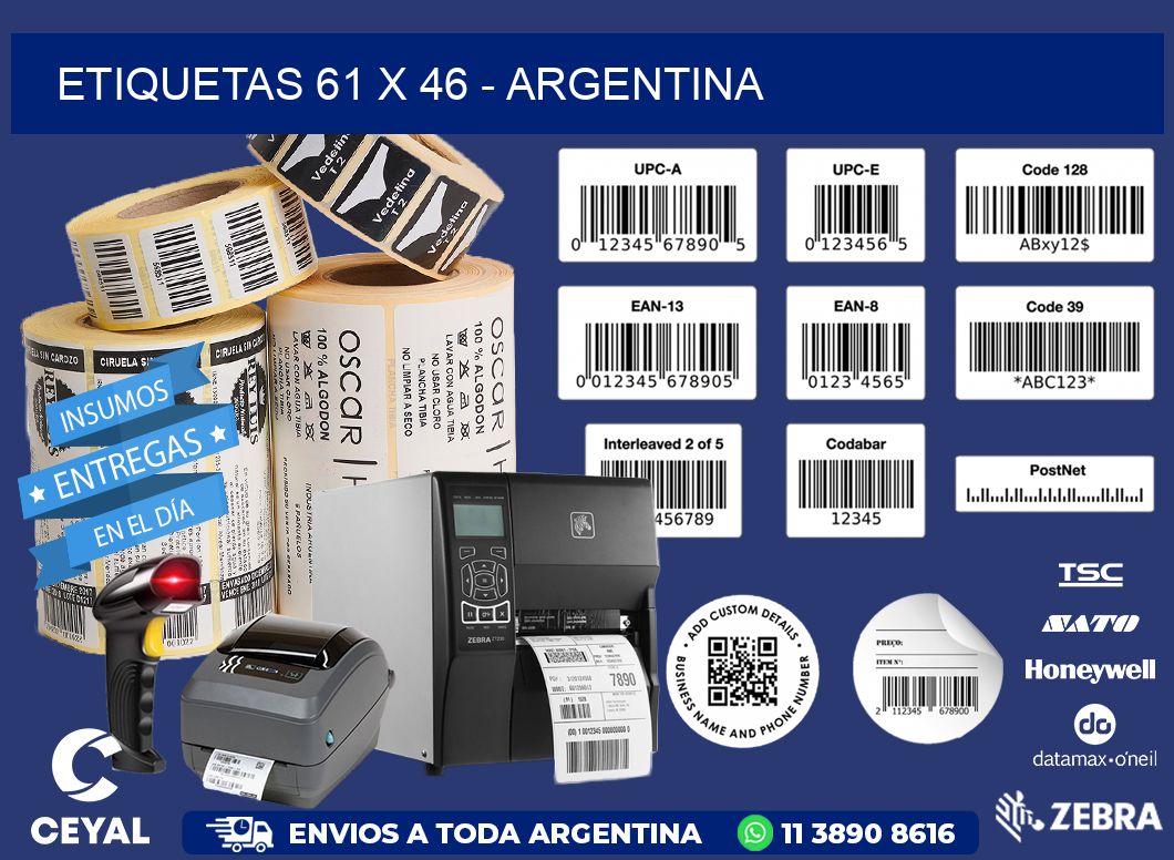 ETIQUETAS 61 x 46 - ARGENTINA