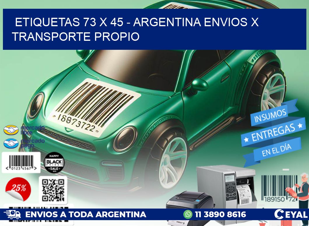 ETIQUETAS 73 x 45 – ARGENTINA ENVIOS X TRANSPORTE PROPIO