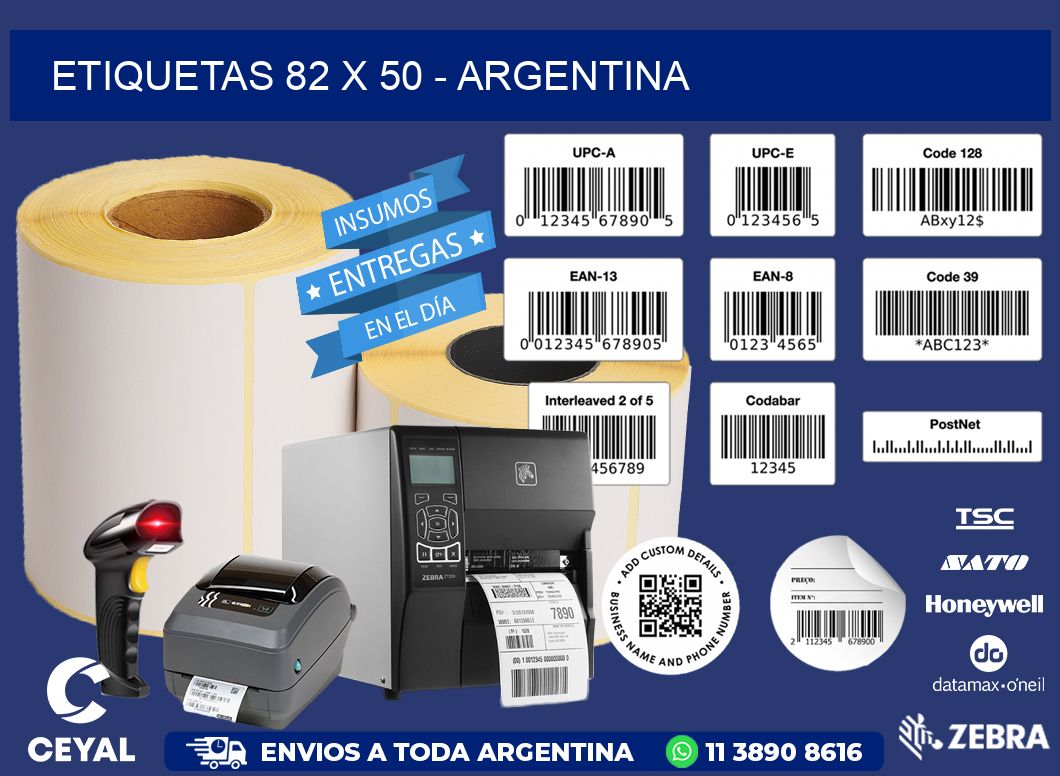 ETIQUETAS 82 x 50 - ARGENTINA