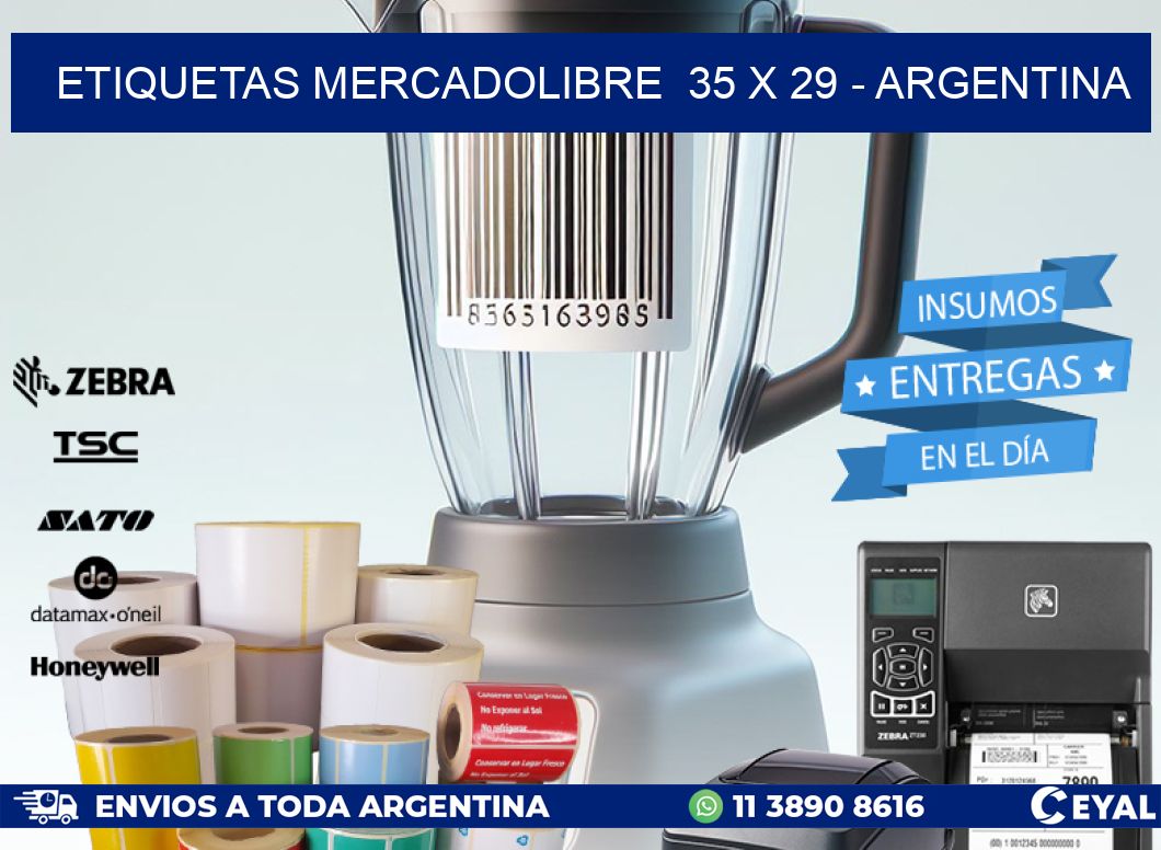ETIQUETAS MERCADOLIBRE 35 x 29 - ARGENTINA