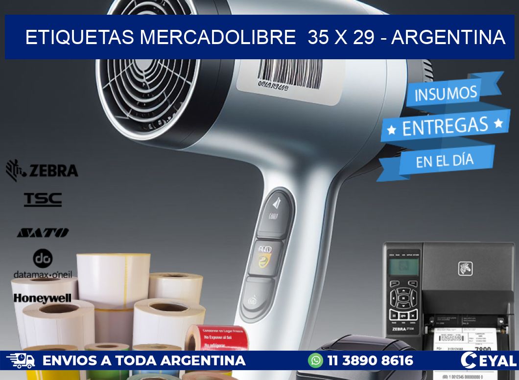 ETIQUETAS MERCADOLIBRE 35 x 29 - ARGENTINA