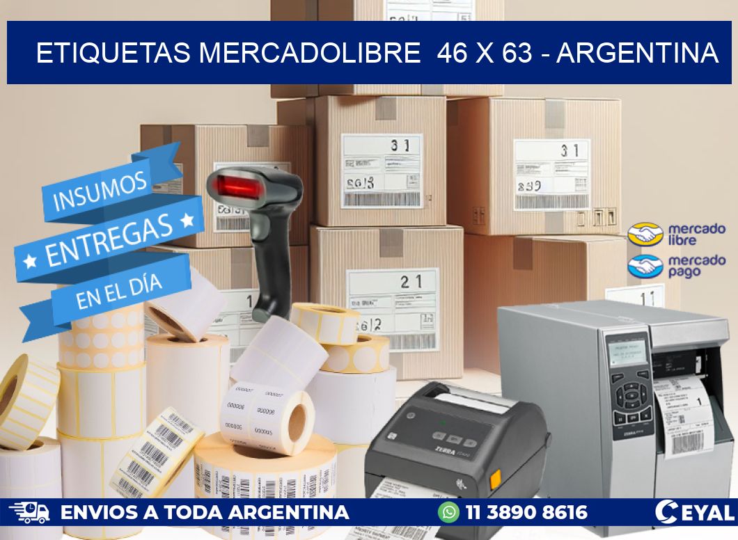 ETIQUETAS MERCADOLIBRE  46 x 63 - ARGENTINA