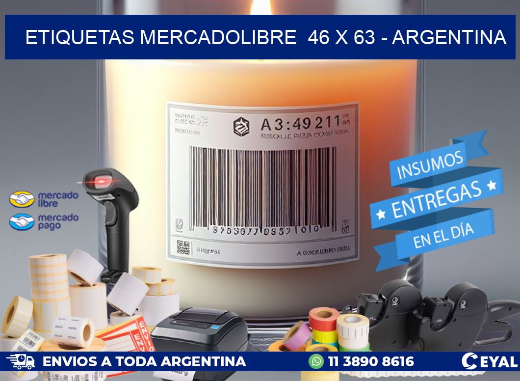 ETIQUETAS MERCADOLIBRE  46 x 63 - ARGENTINA