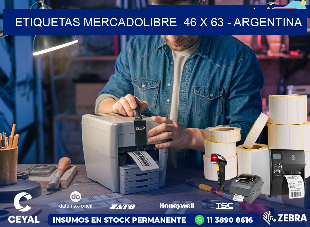 ETIQUETAS MERCADOLIBRE  46 x 63 - ARGENTINA