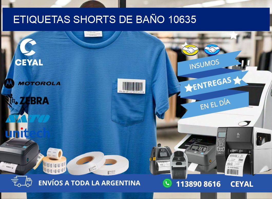 ETIQUETAS SHORTS DE BAÑO 10635