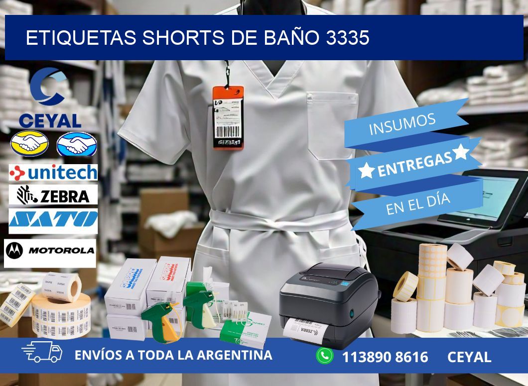 ETIQUETAS SHORTS DE BAÑO 3335