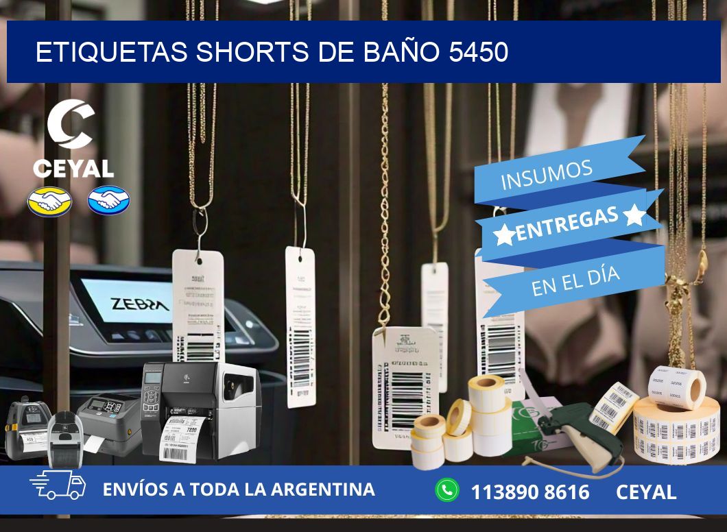 ETIQUETAS SHORTS DE BAÑO 5450