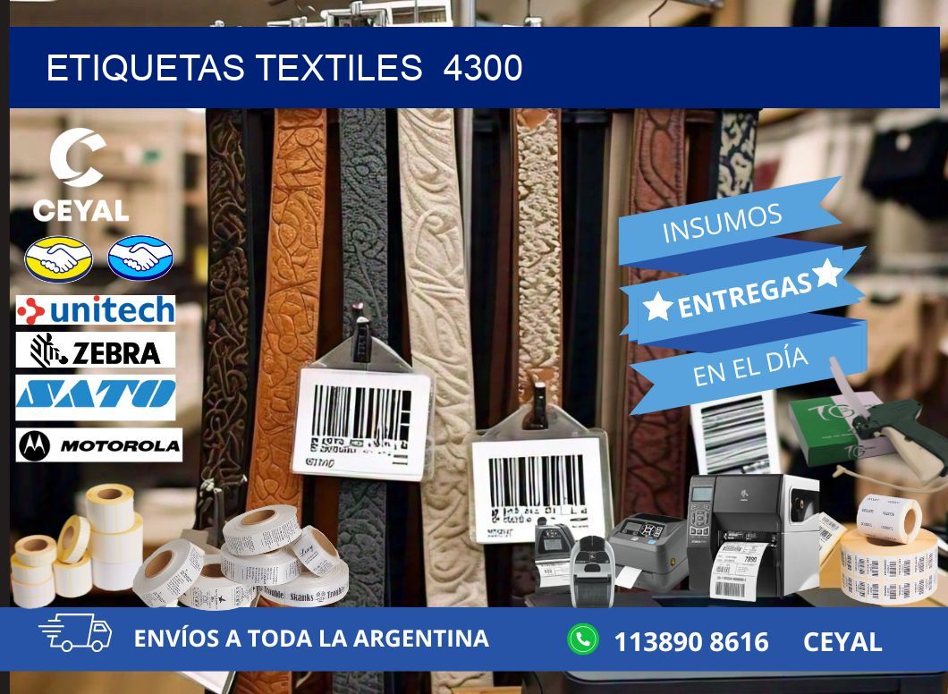 ETIQUETAS TEXTILES  4300